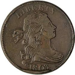 1803 1C Small Date, Small Fraction XF40--Damaged--NCS. 1803[1C] Small Date, Small Fraction. S-263, B