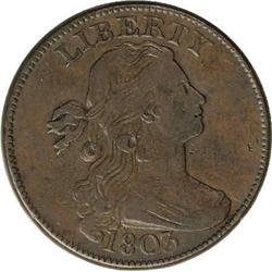 1803 1C Large Date, Large Fraction VF30 NGC. S-265. B- 1803[1C] Large Date, Large Fraction. S-265, B