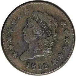 1813 1C S-293, B-1, R.2--Improperly Cleaned--NCS. VF D 1813[1C] S-293, B-1, R.2--Improperly Cleaned-