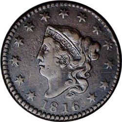 1816 1C --Corroded--NCS. XF Details. N-1, R.5. An inter 1816[1C] N-1, R.5--Corroded--NCS. XF Details