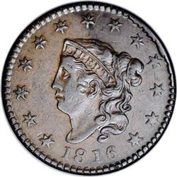 1816 1C AU55 NGC. N-3, R.4. A third and final use of O 1816[1C] N-3, R.4. AU55 NGC. VF35 EAC.
