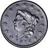 Image 1 : 1816 1C AU58 NGC. N-6, R.2. This late die state shows 1816[1C] N-6, R.2. AU58 NGC. XF45 EAC.