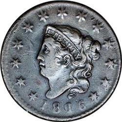 1816 1C --Improperly Cleaned--NCS. XF Details. N-9, Low 1816[1C] N-9, Low R.3--Improperly Cleaned--N