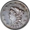 Image 1 : 1817 1C 13 Stars. N-3, R.2. AU58 NGC. XF40 EAC. A love 1817[1C] 13 Stars. N-3, R.2. AU58 NGC. XF40 E