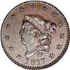 Image 1 : 1817 1C 13 Stars. N-6, R.1. MS63 Brown NGC. AU50 EAC. 1817[1C] 13 Stars. N-6, R.1. MS63 Brown NGC. A