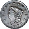 Image 1 : 1817 1C 13 Stars AU58 NGC. N-6, R.1. Glossy chocolate 1817[1C] 13 Stars. N-6, R.1. AU58 NGC. VF30 EA