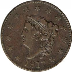 1817 1C 13 Stars. N-17, R.4. VF30 NGC. VF20 EAC. An i 1817[1C] 13 Stars. N-17, R.4. VF30 NGC. VF20 E