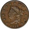 Image 1 : 1818 1C N-1, R.2. AU55 NGC. XF40 EAC. A later die stat 1818[1C] N-1, R.2. AU55 NGC. XF40 EAC.
