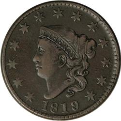 1819/8 1C N-1, R.1--Improperly Cleaned--NCS. VF Detail 1819/8[1C] N-1, R.1--Improperly Cleaned--NCS.