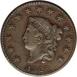 1825 1C AU55 NGC. N-9, Early Die State, High R.2. A sm 1825[1C] N-9, High R.2. AU55 NGC. VF30 EAC.