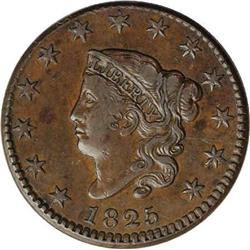 1825 1C XF45 NGC. N-10, Early Die State, High R.3. The 1825[1C] N-10, High R.3. XF45 NGC.