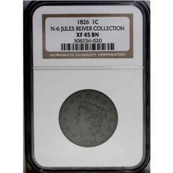 1826 1C N-6, R.2. XF45 NGC. VF30 EAC. An intermediate 1826[1C] N-6, R.2. XF45 NGC. VF30 EAC.