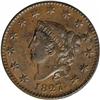 Image 1 : 1827 1C AU58 NGC. N-8, Middle Die State, R.3. Heavy di 1827[1C] N-8, R.3. AU58 NGC. XF45 EAC.
