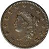 Image 1 : 1828 1C Large Narrow Date AU58 NGC. N-1, R.1. In addit 1828[1C] Large Narrow Date. N-1, R.1. AU58 NG