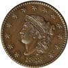 Image 1 : 1828 1C Large Narrow Date AU58 NGC. N-2, R.2. NDS A, p 1828[1C] Large Narrow Date. N-2, R.2. AU58 NG