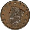 Image 1 : 1828 1C Large Narrow Date AU55 NGC. N-8, R.3. NDS A. P 1828[1C] Large Narrow Date. N-8, R.3. AU55 NG