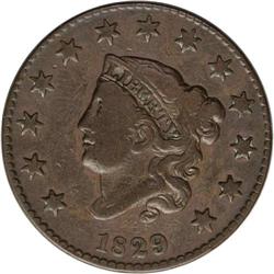 1829 1C Large Letters--Improperly Cleaned--NCS. Fine D 1829[1C] Large Letters. N-7, R.3--Improperly 