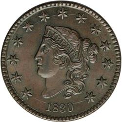 1830 1C Large Letters MS63 Brown NGC. N-2, R.2. All di 1830[1C] Large Letters. N-2, R.2. MS63 Brown 