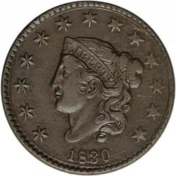 1830 1C Large Letters--Improperly Cleaned--NCS. XF Det 1830[1C] Large Letters. N-3, R.3--Improperly 