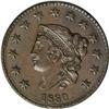 Image 1 : 1830 1C Large Letters MS62 Brown NGC. N-3, R.3. Unlike 1830[1C] Large Letters. N-3, R.3. MS62 Brown 