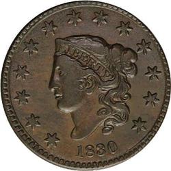 1830 1C Large Letters AU58 NGC. N-5, R.3. A scarcer va 1830[1C] Large Letters. N-5, R.3. AU58 NGC. X