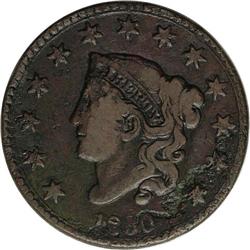 1830 1C Large Letters--Corroded--NCS. Fine Details. N- 1830[1C] Large Letters. N-10, R.4--Corroded--