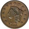 Image 1 : 1831 1C Large Letters AU50 NGC. N-6, R.1. The low O in 1831[1C] Large Letters. N-6, R.1. AU50 NGC. V