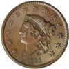 Image 1 : 1831 1C Large Letters MS64 Brown NGC. N-7, R.1. The di 1831[1C] Large Letters. N-7, R.1. MS64 Brown 