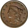 Image 1 : 1831 1C Large Letters--Reverse Scratched--NCS. UNC Det 1831[1C] Large Letters. N-14, High R.4--Rever
