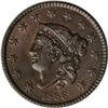 Image 1 : 1833 1C MS62 NGC. N-6, R.1. Chocolate with faded mint 1833[1C] N-6, R.1. MS62 NGC. MS60+ EAC.