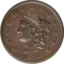 1834 1C Small 8, Large Stars, Medium Letters--Improper 1834[1C] Small 8, Large Stars, Medium Letters