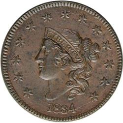 1834 1C N-6, R.3. Large 8, Large Stars, Large Letters- 1834[1C] Large 8, Large Stars, Large Letters.