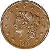 Image 1 : 1835 1C Head of 1836 MS63 Brown NGC. N-8, R.2. Early D 1835[1C] Head of 1836. N-8, R.2. MS63 Brown N