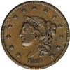 Image 1 : 1835 1C Head of 1836 AU58 NGC. N-8c, Late Die State, R 1835[1C] Head of 1836. N-8, R.2. AU58 NGC. XF