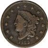 Image 1 : 1835 1C Small 8 and Stars--Corroded--NCS. VF Details. 1835[1C] Small 8 and Stars. N-10, R.4--Corrode
