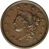 Image 1 : 1836 1C XF45 NGC. N-2b, R.1. Front line of coronet une 1836[1C] N-2, R.1. XF45 NGC and EAC.