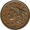 Image 1 : 1837 1C Head of 1838 AU58 NGC. AU50 EAC. An intermedia 1837[1C] Head of 1838. N-9, R.1. AU58 NGC. AU