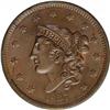 Image 1 : 1837 1C Head of 1838. N-12, R.3. MS63 Brown NGC. AU58 1837[1C] Head of 1838. N-12, R.3. MS63 Brown N