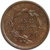 Image 2 : 1837 1C Head of 1838. N-12, R.3. MS63 Brown NGC. AU58 1837[1C] Head of 1838. N-12, R.3. MS63 Brown N