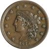 Image 1 : 1838 1C N-6, R.1. MS62 Brown NGC. AU50 EAC. An early d 1838[1C] N-6, R.1. MS62 Brown NGC. AU50 EAC.