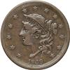 Image 1 : 1839 1C Silly Head. N-4, R.1. XF40 NGC. VF30 EAC. A la 1839[1C] Silly Head. N-4, R.1. XF40 NGC. VF30