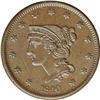 Image 1 : 1840 1C Large Date MS62 Brown NGC. N-6, R.1. The uprig 1840[1C] Large Date. N-6, R.1. MS62 Brown NGC