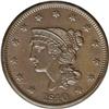 Image 1 : 1840 1C Large Date MS62 Brown NGC. N-7, R.2. A bold re 1840[1C] Large Date. N-7, R.2. MS62 Brown NGC
