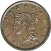 Image 1 : 1840 1C Large Date MS62 Brown NGC. N-8, R.1. A series 1840[1C] Large Date. N-8, R.1. MS62 Brown NGC.