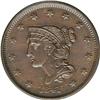 Image 1 : 1841 1C MS63 NGC. N-5, R.3. A series of bold die crack 1841[1C] MS63 Brown NGC. AU55 EAC.