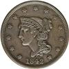 Image 1 : 1842 1C Large Date XF45 NGC. N-5, R.3. 1842[1C] Large Date. N-5, R.3. XF45 NGC. VF20 EAC.
