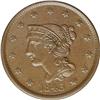 Image 1 : 1843 1C Petite Head, Small Letters MS63 Brown NGC. N-3 1843[1C] Petite Head, Small Letters. N-3, Hig