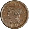 Image 1 : 1844 1C MS64 Brown NGC. N-1, R.1. Wispy die cracks fro 1844[1C] N-1, R.1. MS64 Brown NGC. AU55 EAC.