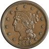 Image 1 : 1844 1C N-6, R.3. MS64 Brown NGC. XF45 EAC. Grellman s 1844[1C] N-6, R.3. MS64 Brown NGC. XF45 EAC.