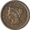 Image 1 : 1845 1C N-3, R.4. MS62 Brown NGC. AU50 EAC. Grellman s 1845[1C] N-3, R.4. MS62 Brown NGC. AU50 EAC.